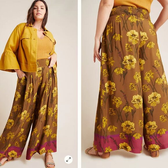 Anthropologie Maeve Terrace Floral Pants Size 4 - Picture 4 of 8